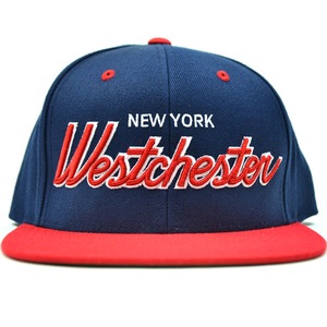 Image of Westchester NY NAVY & RED SNAPBACK